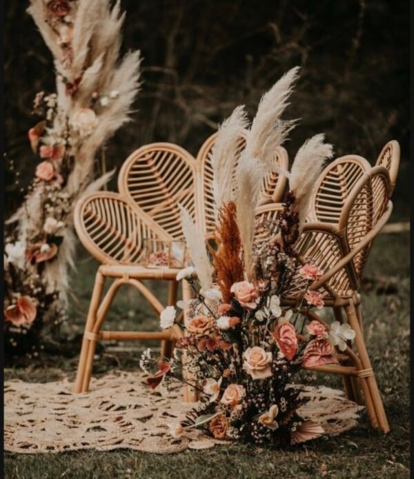 Fauteuil rotin Fleur – Image 2