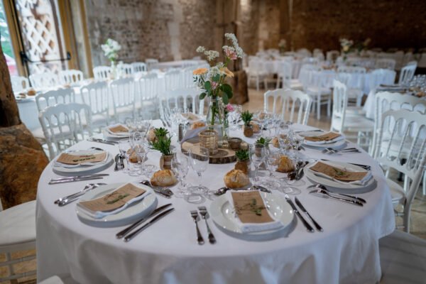 Nappe ronde blanche 300cm