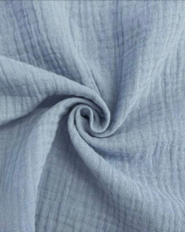 Serviette gaze de coton - Bleu gris