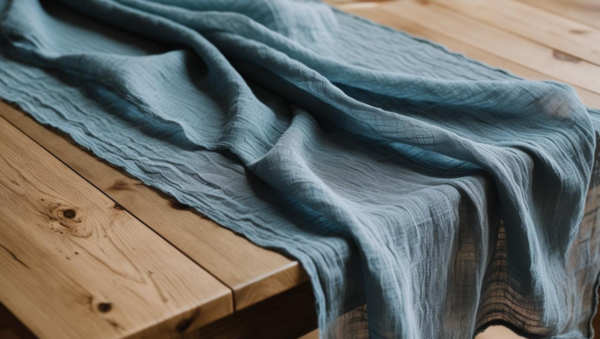 Chemin de table - Bleu gris