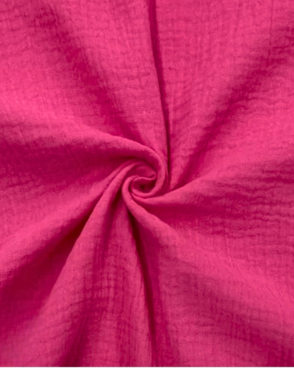 Serviette gaze de coton - Fuchsia