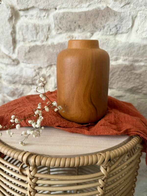 Vase céramique effet bois