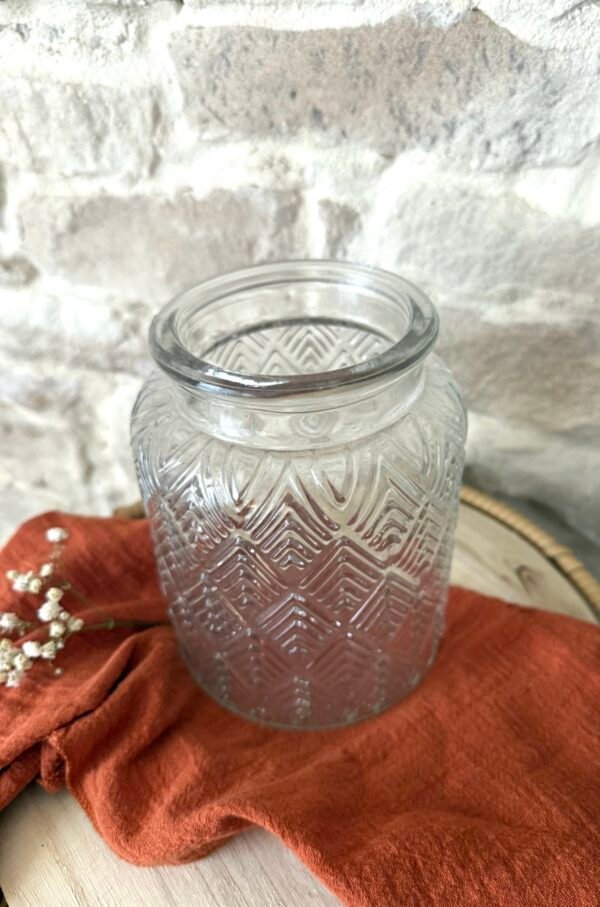 Vase en verre texturé – Image 2