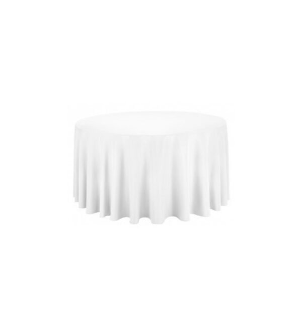 Nappe ronde blanche 300cm – Image 2