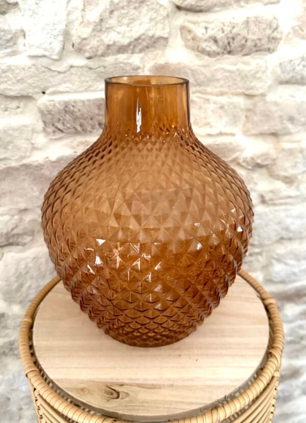 Vase en verre texturé - Terra Cotta