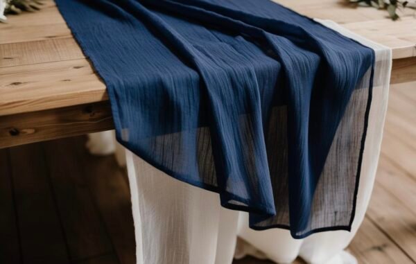 Chemin de table - Bleu marine